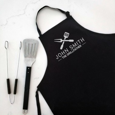 The Grillfather - Personalised Apron Black - 1