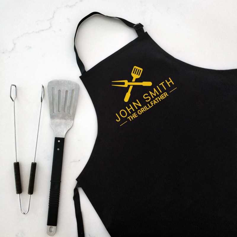 The Grillfather - Personalised Apron Black - 3