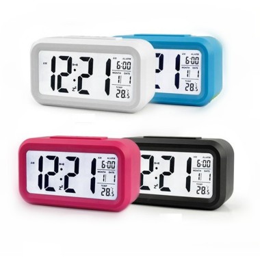 LCD Digital Desk Clock with Alarm and Snooze Function - 1