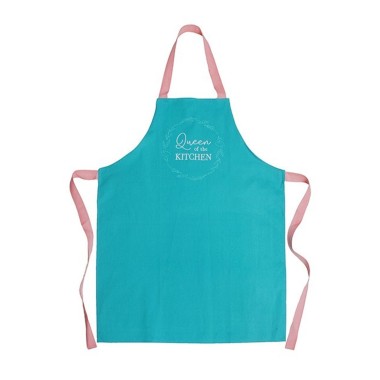 Queen of The Kitchen Teal Garden Apron - 1
