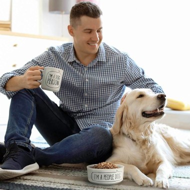 Dog Person Ceramic Mug and Pet Bowl Set - 2