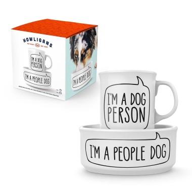 Dog Person Ceramic Mug and Pet Bowl Set - 3
