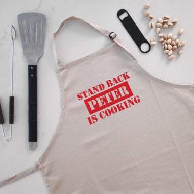 Stand Back - Personalised Apron Beige - 2