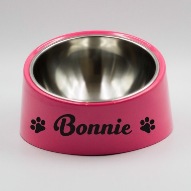 Personalised Pink Pet Bowl - Medium - 1