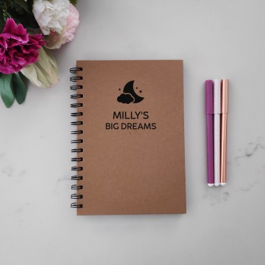 Big Dreams - Personalised Hardcover Spiral Notebook - 1