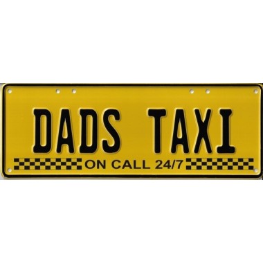 Dad's Taxi Novelty Number Plate - 1