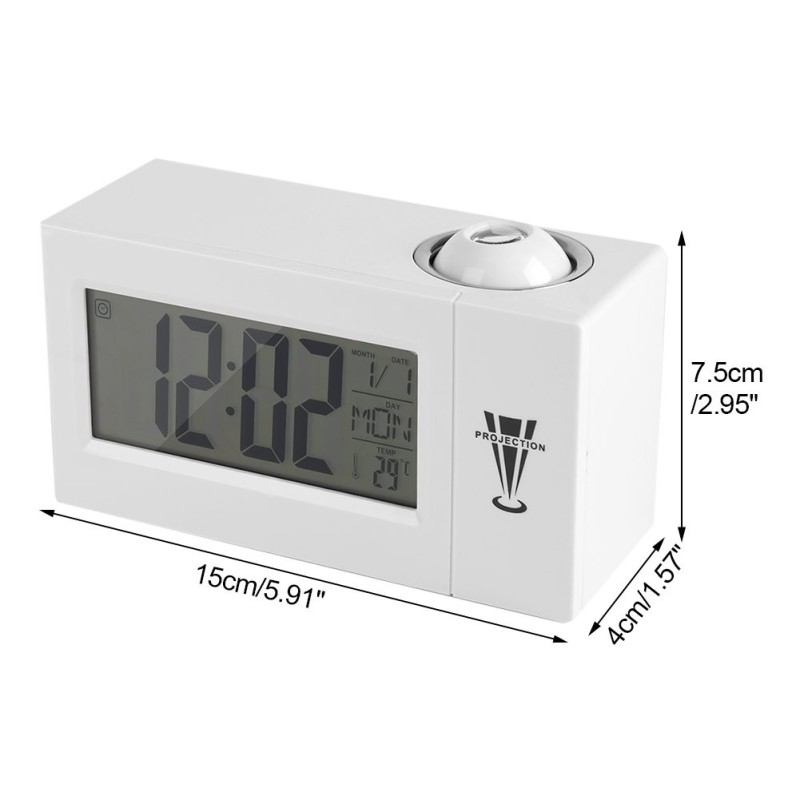Projection Digital Clock with Sound Activation