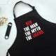 The Man The Myth The Legend - Personalised Apron Black - 3