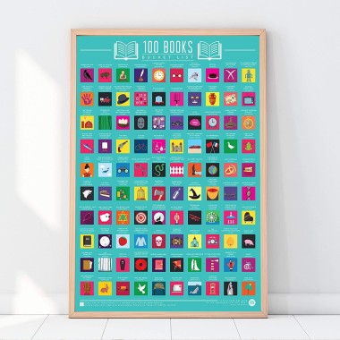 100 Books Scratch Off Bucket List Poster by Gift Republic 2