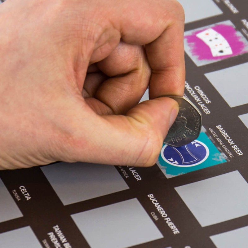 100 World Beers Scratch Off Bucket List Poster by Gift Republic