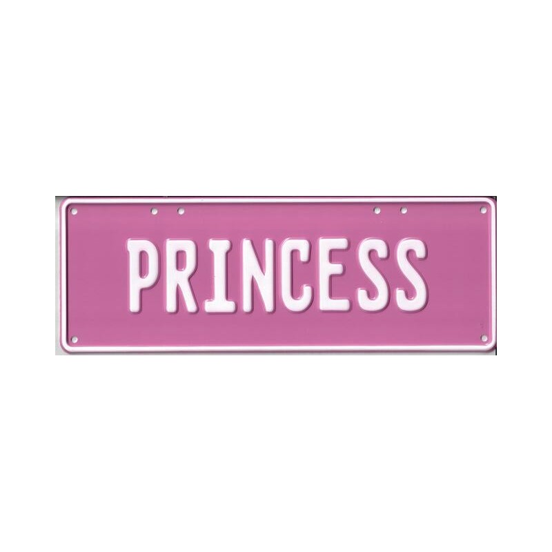 Princess Novelty Number Plate - 1