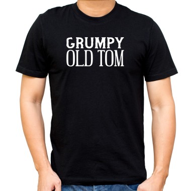 Personalised Grumpy Old Man Black T-Shirt - 1