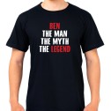 Personalised The Man The Myth The Legend Black T-Shirt - 3