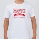 Personalised World's Best Pop White T-Shirt - 3