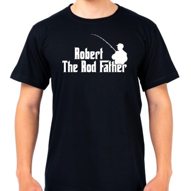 Personalised Rod Father Black T-Shirt - 1
