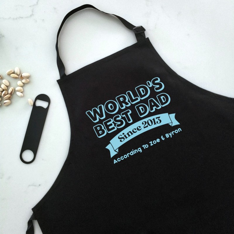 Personalised World s Best Dad Apron DadShop