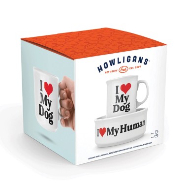 I Love My Dog Ceramic Mug and Pet Bowl Set - 5