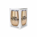 Double Walled Wine Tumbler - Gold - 1