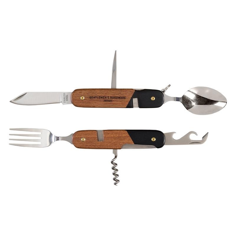 Camping Cutlery Tool with Acacia Handle by Gentlemen's Hardware - 3