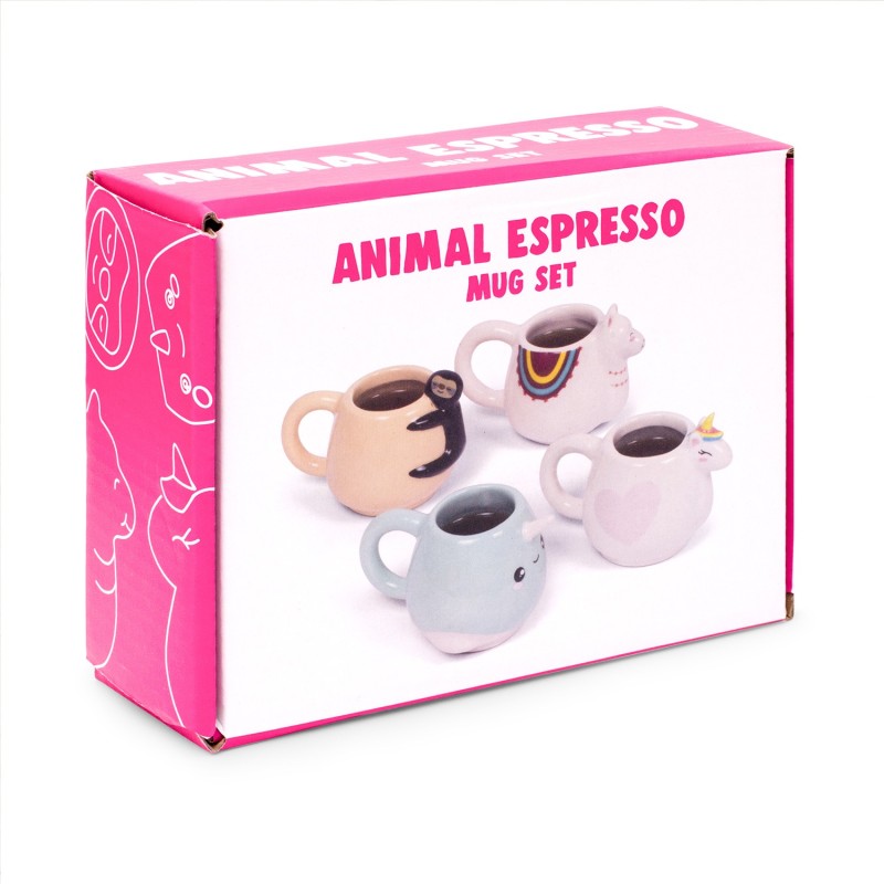 Animal Espresso Mug Set Set of 4