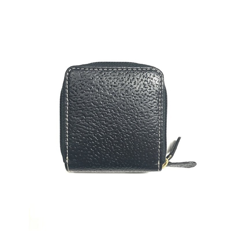 Genuine Leather 3 Sections Coin Purse by Adori Leather - 3