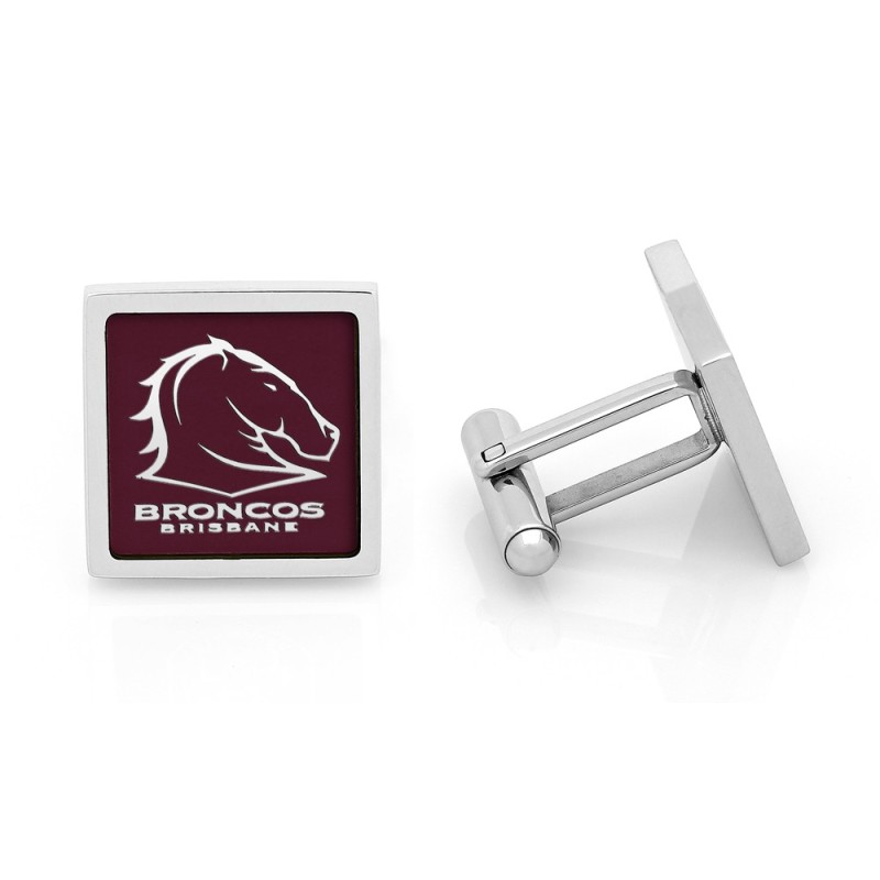 Brisbane Broncos NRL Tie and Cufflinks Set