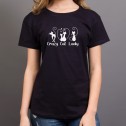 Crazy Cat Lady With Four Cats T-Shirt - 1