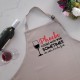 Cook With Wine - Beige Personalised Apron - Red