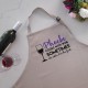 Cook With Wine - Beige Personalised Apron - Purple