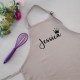 Personalised Black Apron Name with Crown - 2