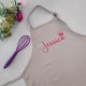 Personalised Black Apron Name with Crown - 3