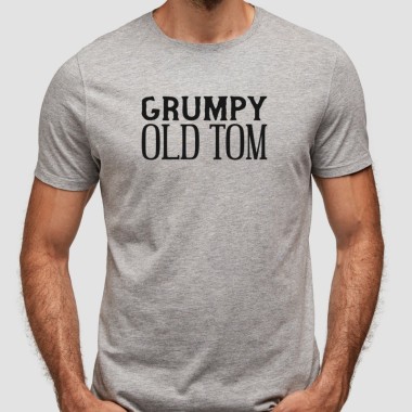 Personalised Grumpy Old Man Black T-Shirt - 3