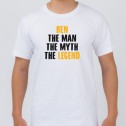 Personalised The Man The Myth The Legend Black T-Shirt - 5