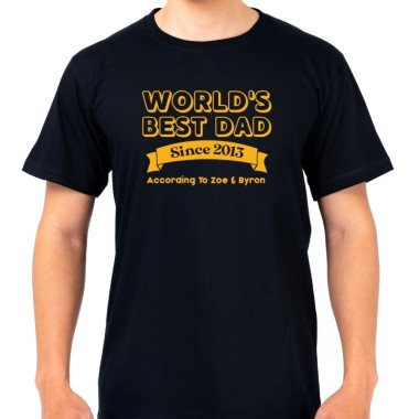 Personalised World's Best Dad White T-Shirt - 6