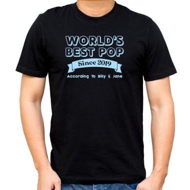 Personalised World's Best Pop T-Shirt - 5