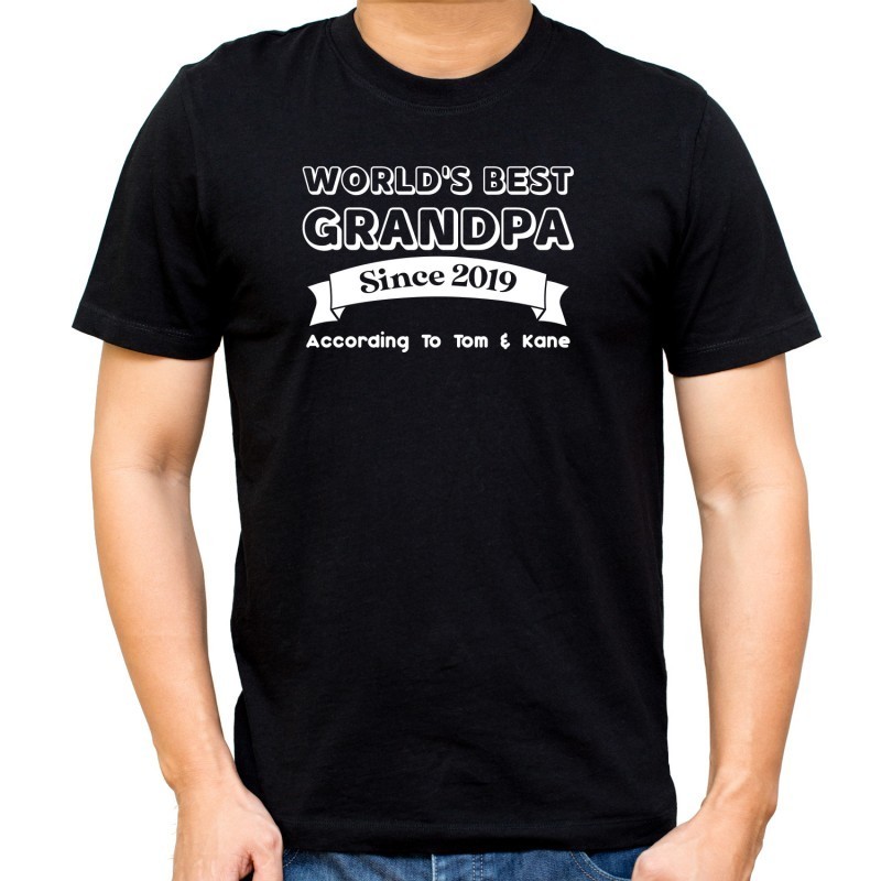 Personalised World's Best Grandpa White T-Shirt - 4