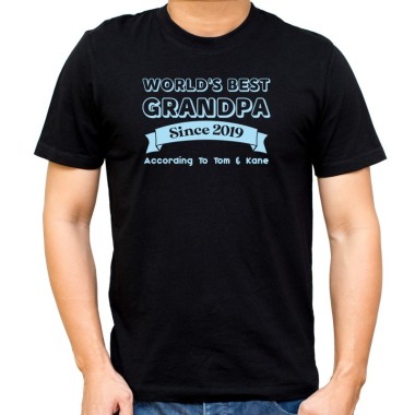 Personalised World's Best Grandpa White T-Shirt - 6