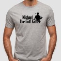 Personalised Golf Father Black T-Shirt - 2
