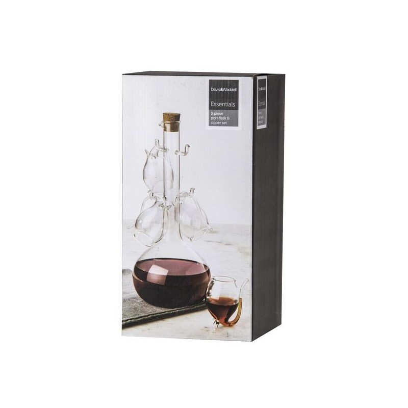 Port Karaf & 4 Glazen Sipper Set Port Karaf & 4 Glazen Sipper Set