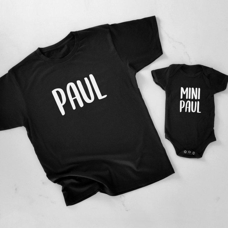 Personalised Me & Mini Me Father and Son Matching T-Shirt - 1