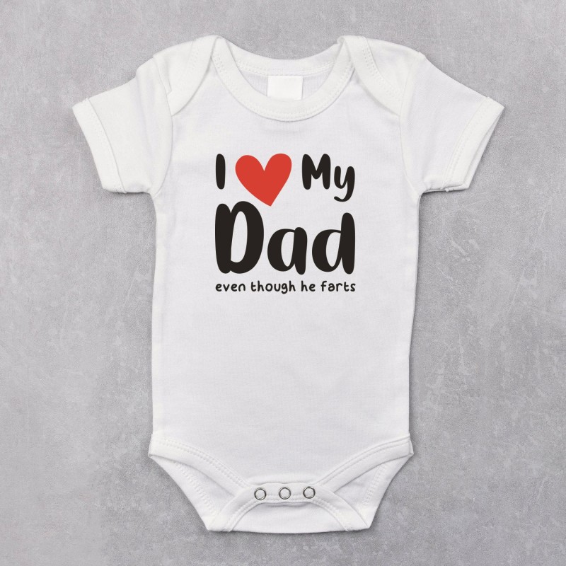 I Love My Dad Even Though He Farts Bodysuit - 1
