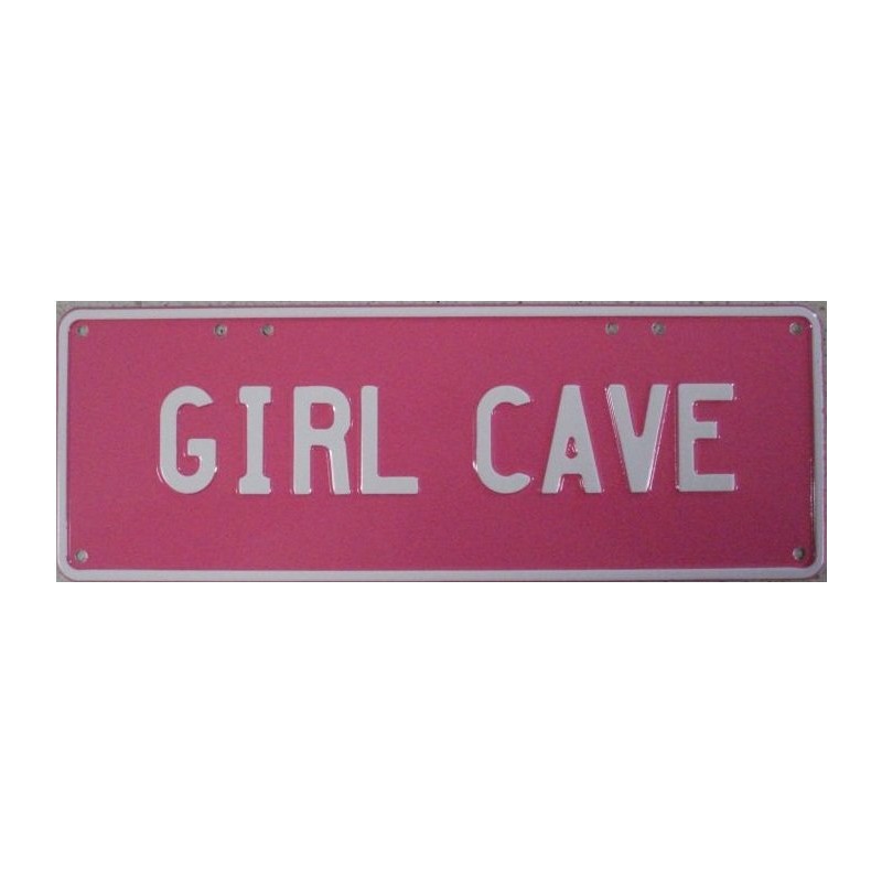Girl Cave Novelty Number Plate