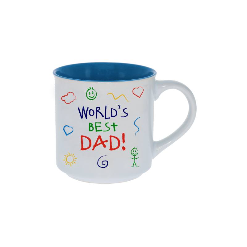 World's Best Dad Kid Art Mug - 1