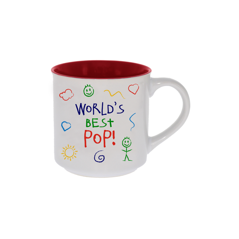 World's Best Pop Kid Art Mug - 1