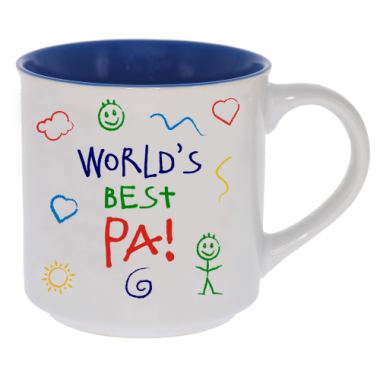 World's Best Pa Kid Art Mug - 1