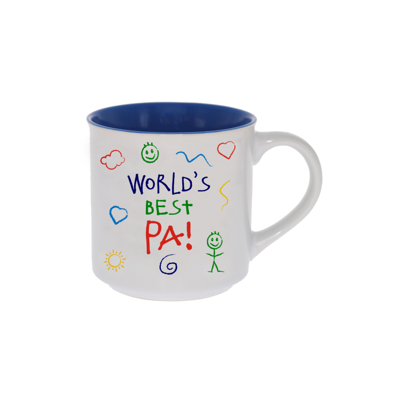 World's Best Pa Kid Art Mug - 1