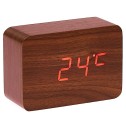 LED Wooden Alarm Clock - 2