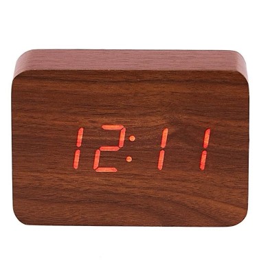 LED Wooden Alarm Clock - 3