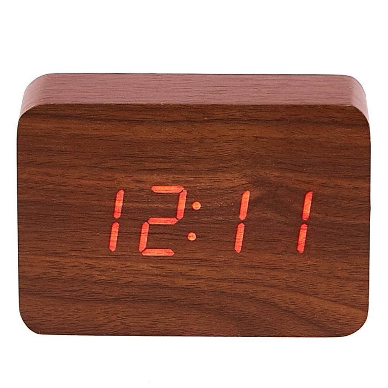 LED Wooden Alarm Clock | DadShop