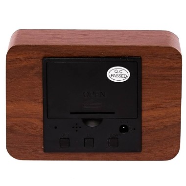 LED Wooden Alarm Clock - 4